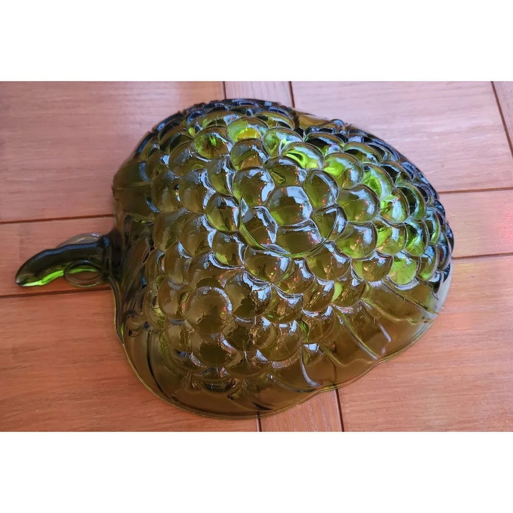 Vintage Indiana Glass Harvest‎ Grapes Large Serving Bowl